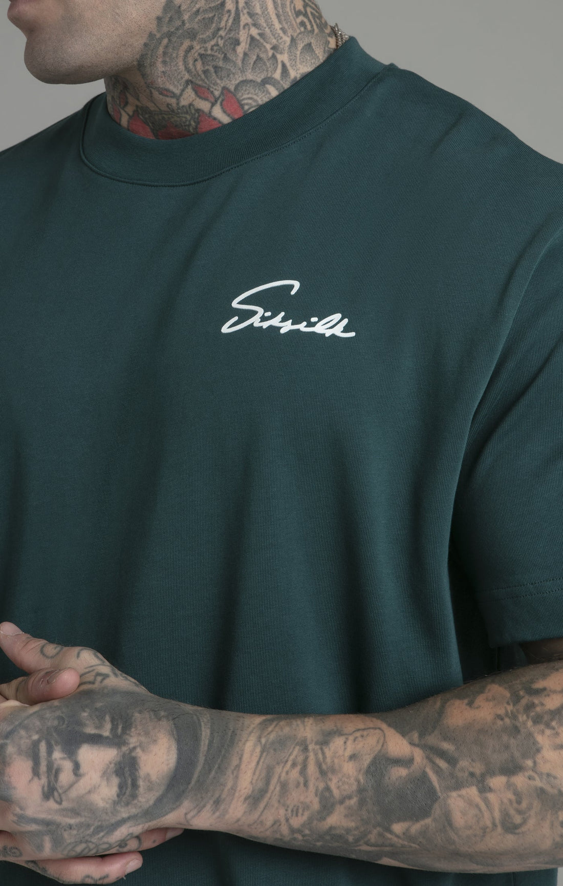 Siksilk - Script T-Shirt Green