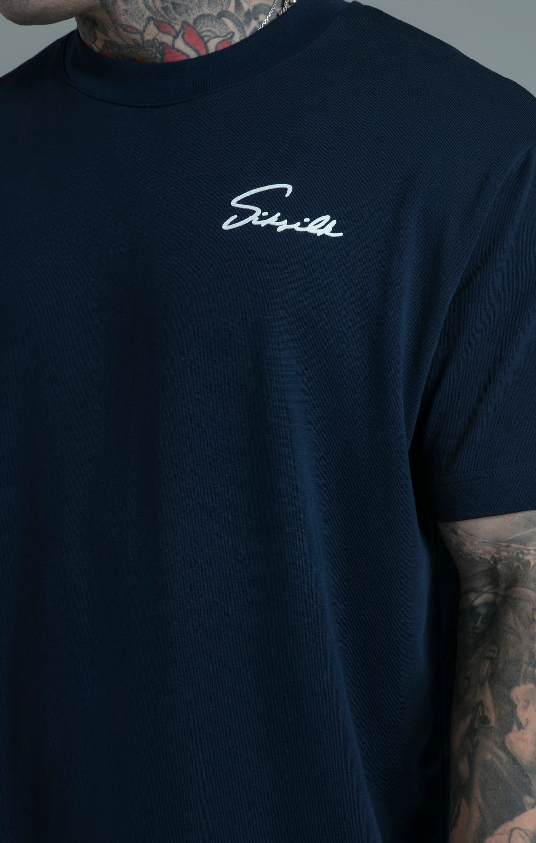 Siksilk - Script T-Shirt Blue