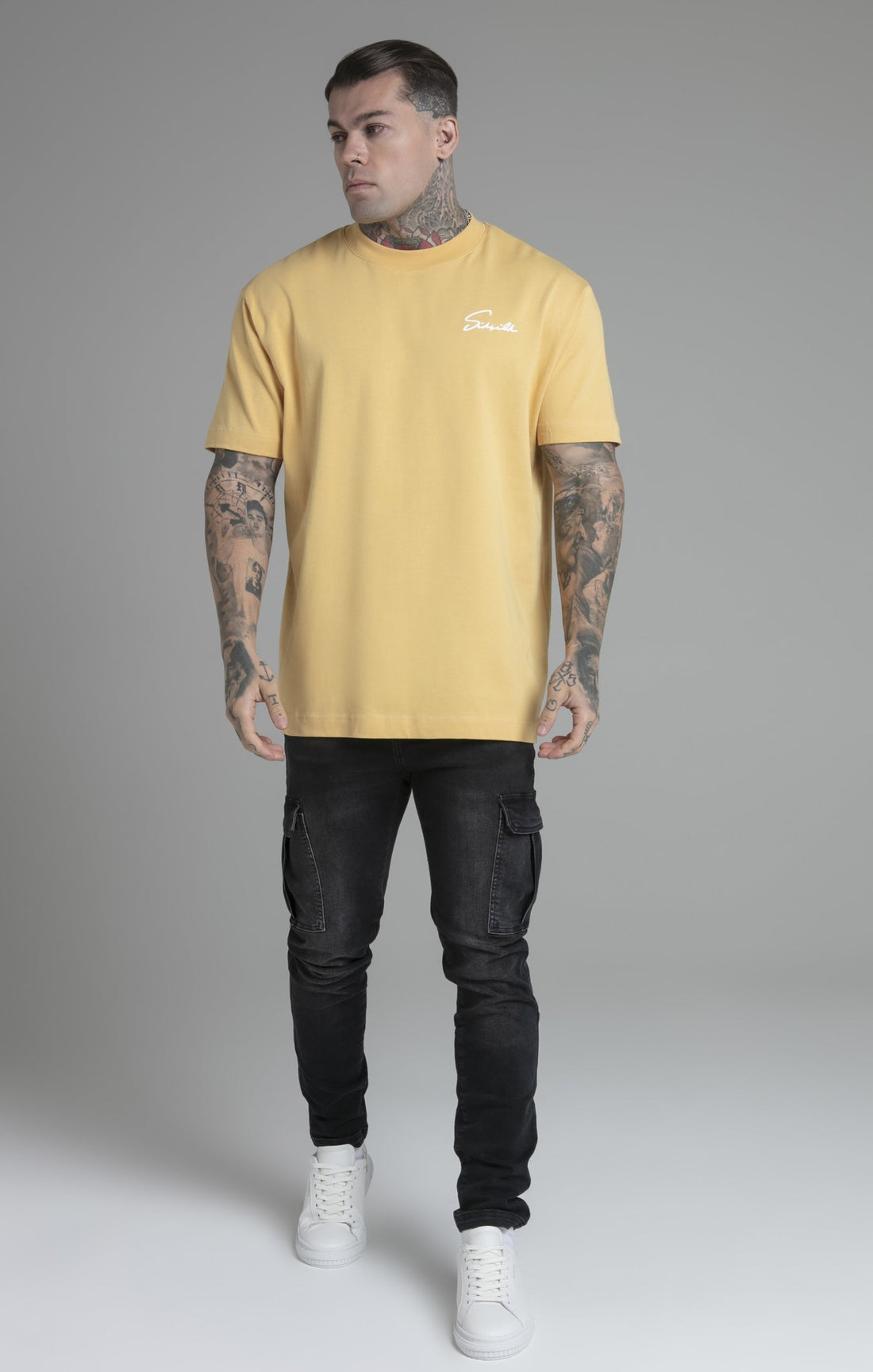 Siksilk - Script T-Shirt Yellow