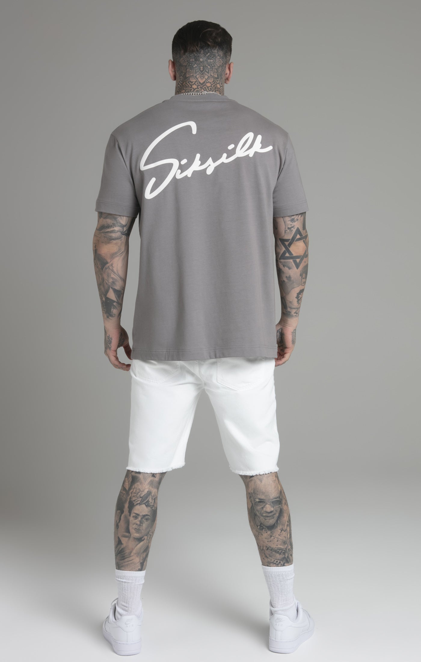Siksilk - Script T-Shirt Grey