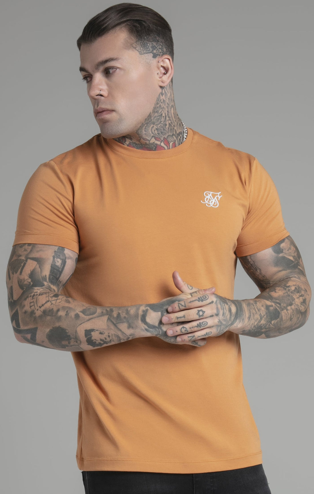 SikSilk - Muscle Fit T-Shirt Yellow