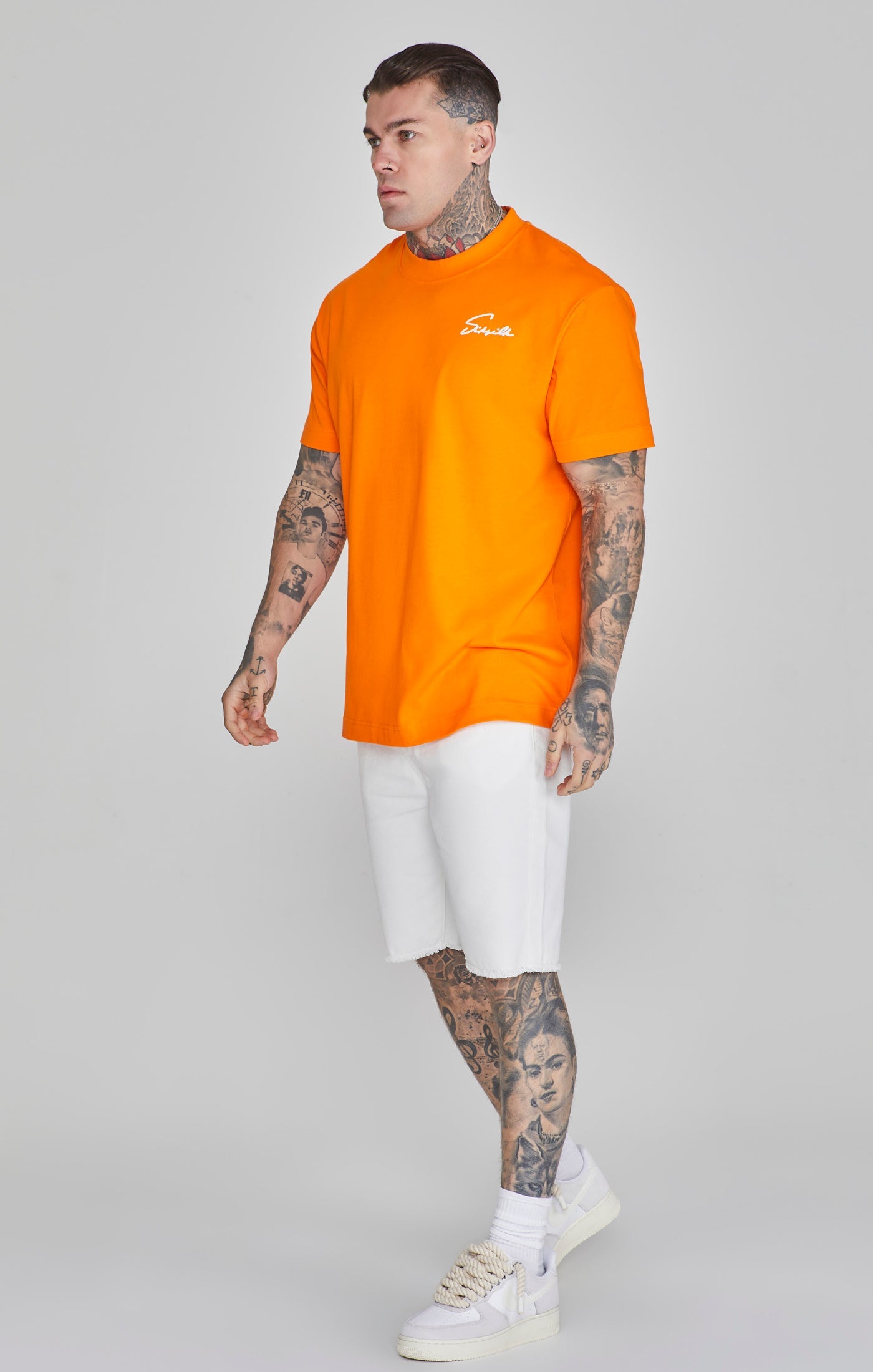 Siksilk - Script T-Shirt Orange