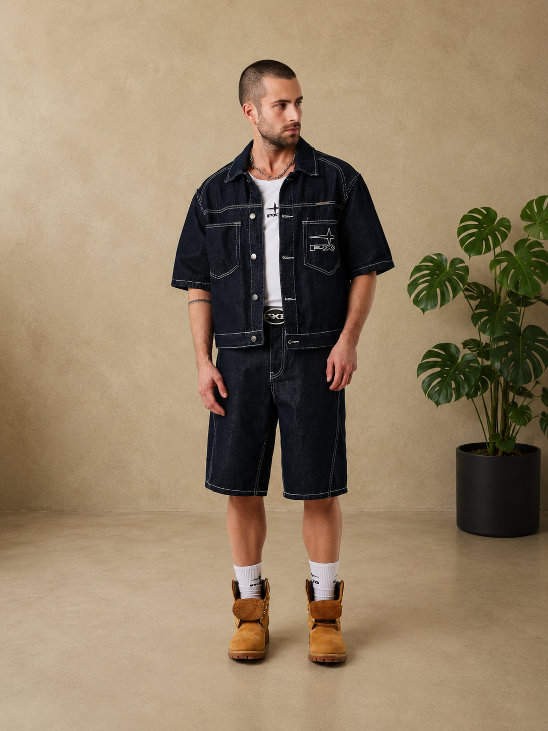PXP - Short en Jean brut