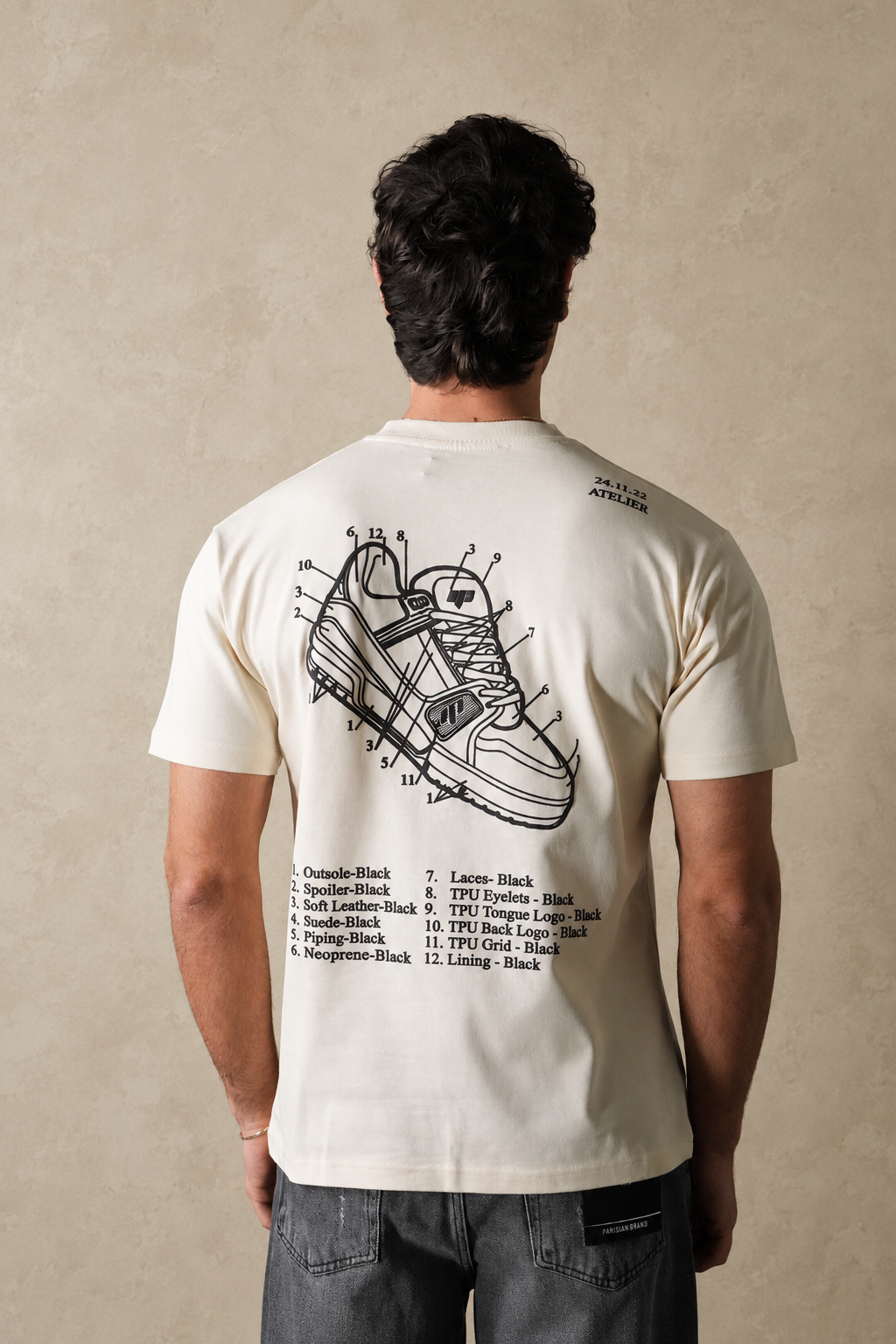 T-Shirt Sneakers beige