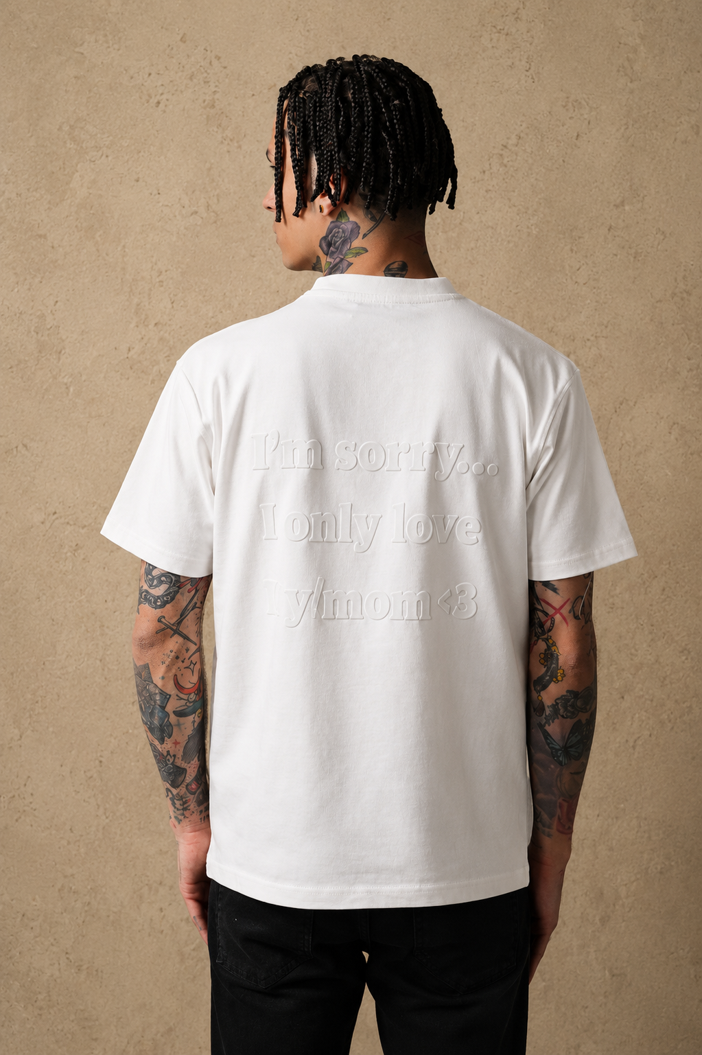 T-Shirt Love Mom Blanc