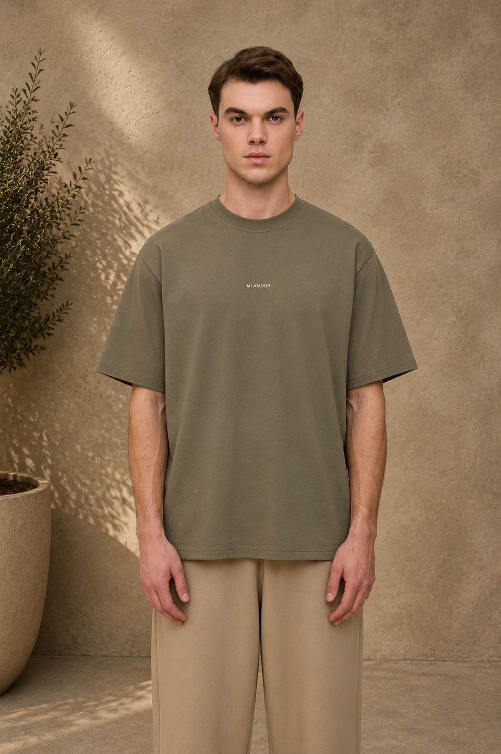 T-shirt Mi Amore kaki
