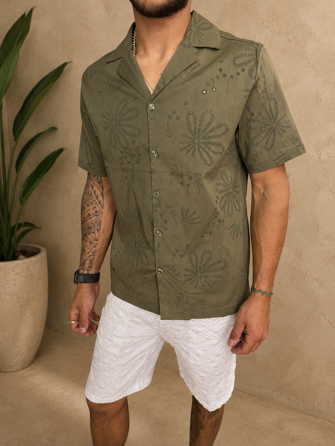 Chemise chemise kaki jungle