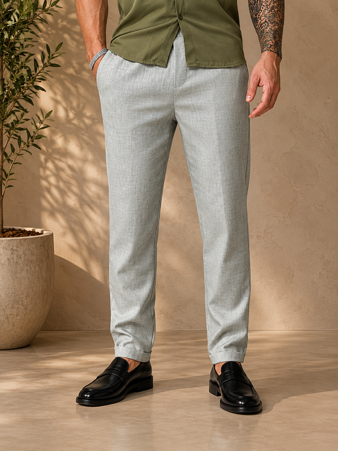 Frilivin - Pantalon vert pastel #1759-11