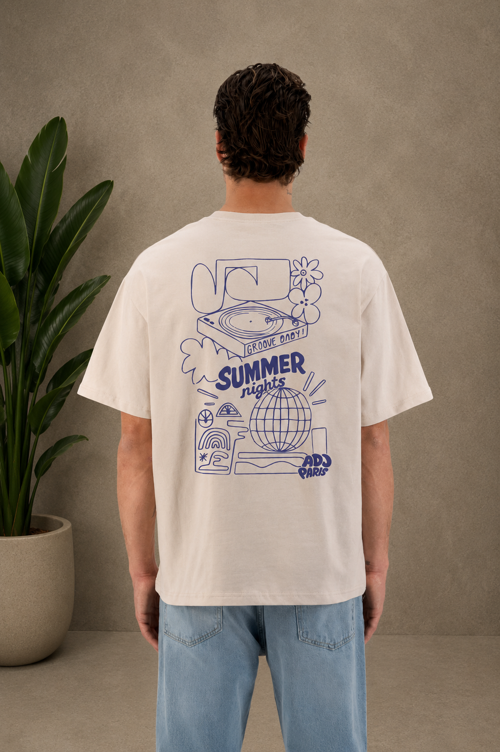 T-Shirt Summer Night beige