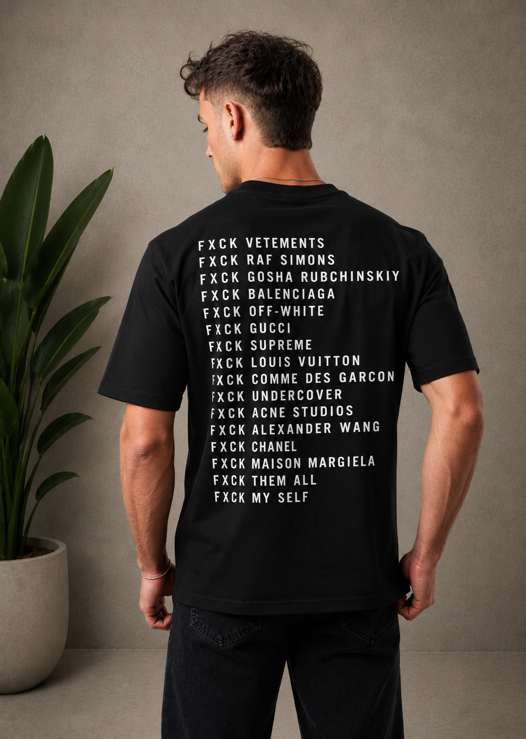 T-Shirt Fuck noir