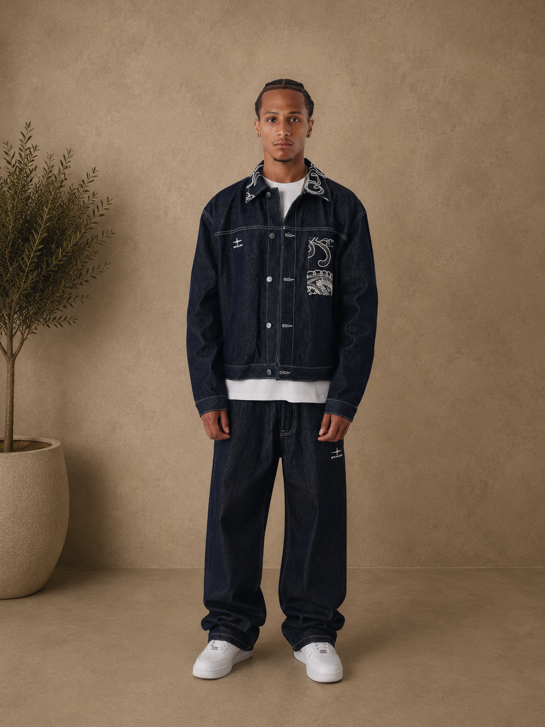 PXP - Veste en jean bandana