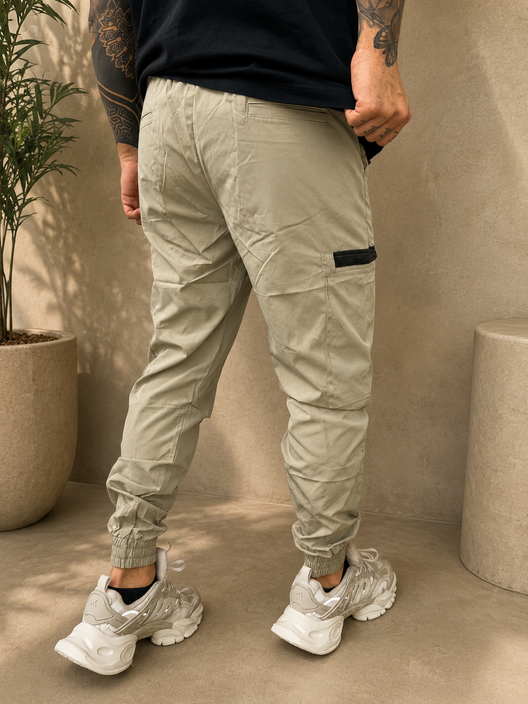 Cargo zip kaki