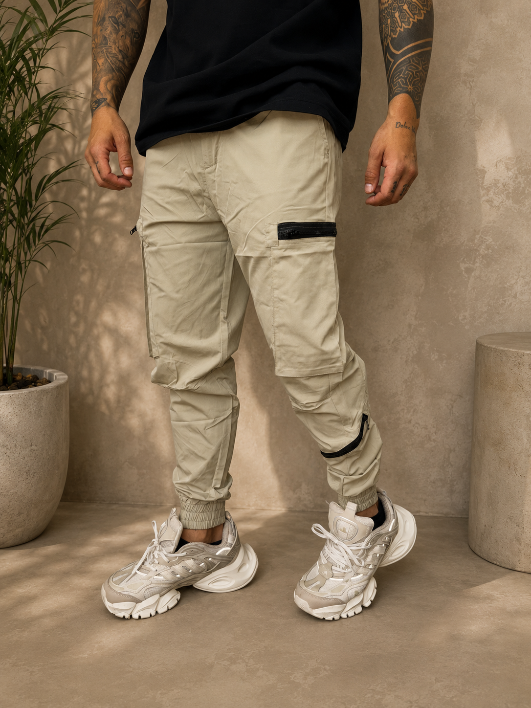 Cargo zip kaki