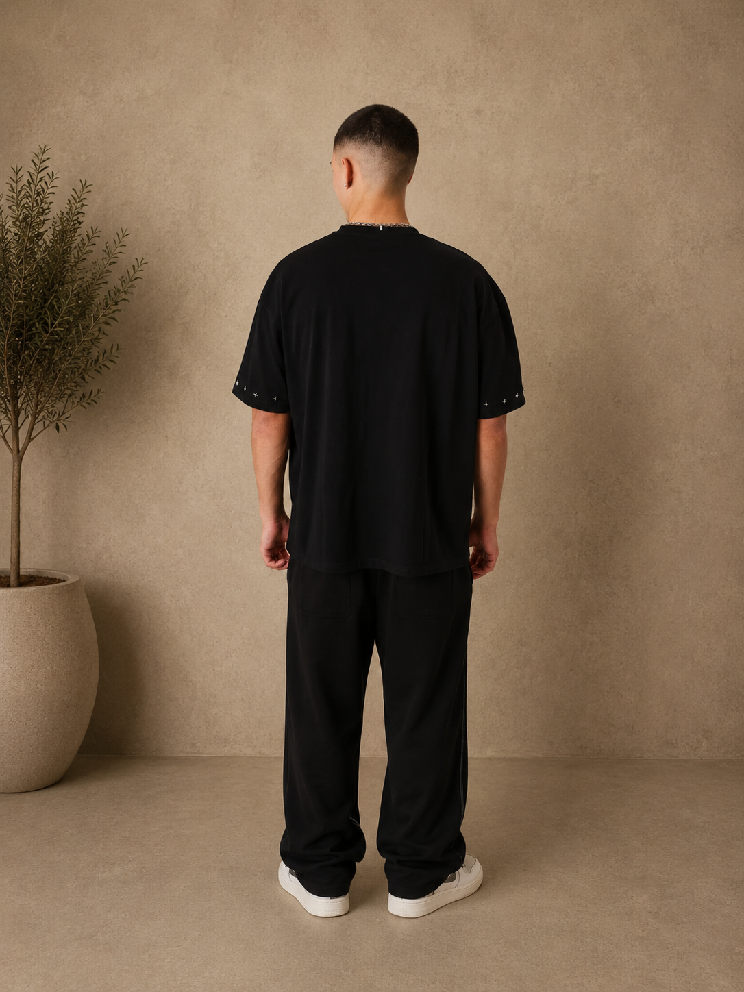 PXP - T-shirt noir léopard