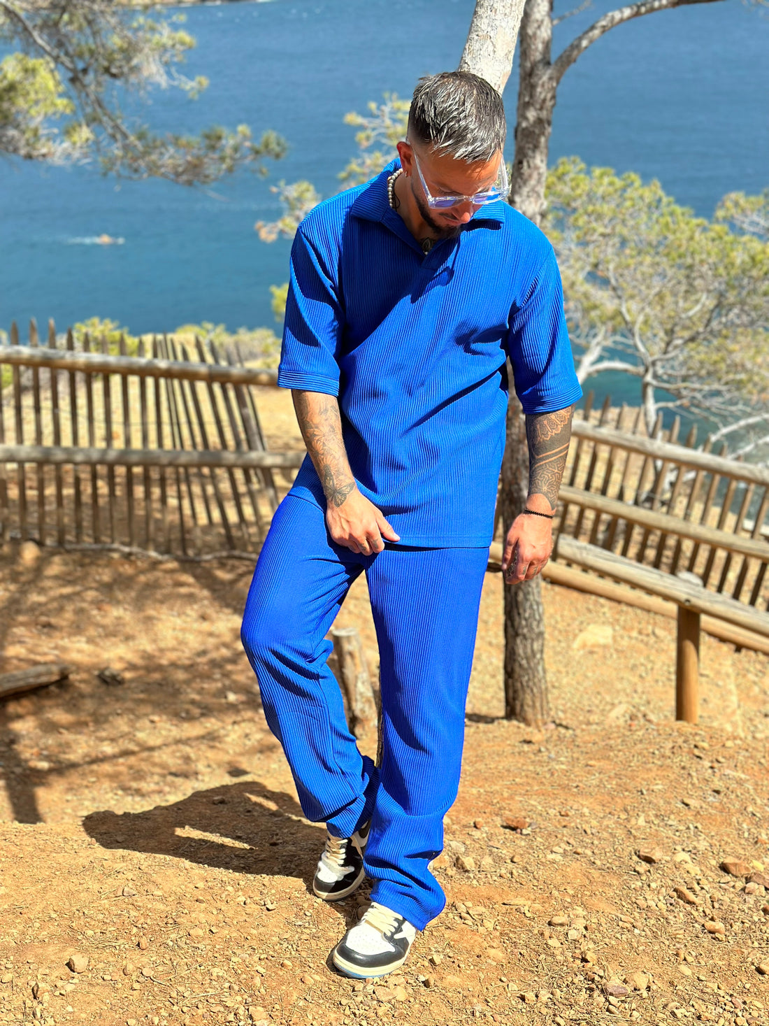 Ensemble Paolo bleu roi polo + pantalon - Stayin