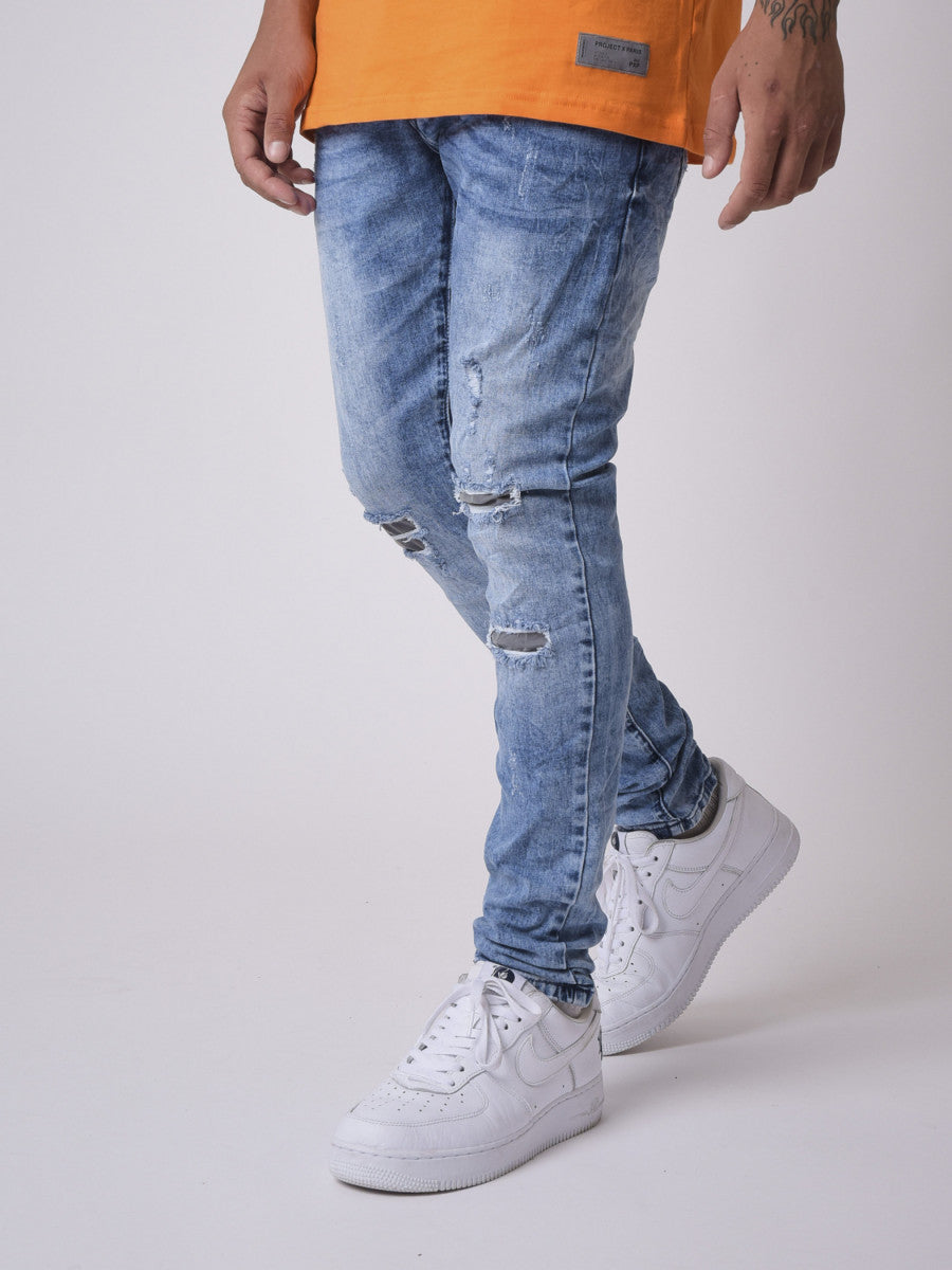 Project X Paris - Jean slim bleu délavé