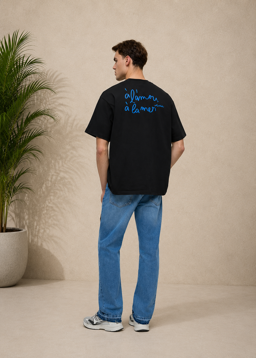 T-Shirt l’amour à la mer noir