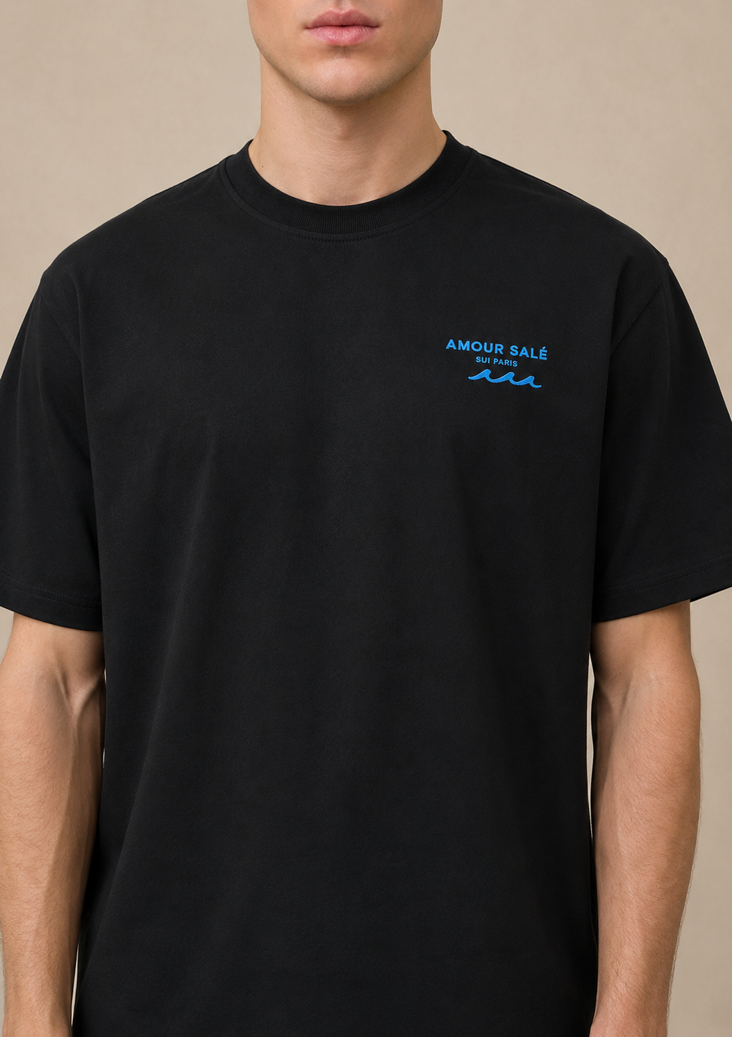 T-Shirt l’amour à la mer noir