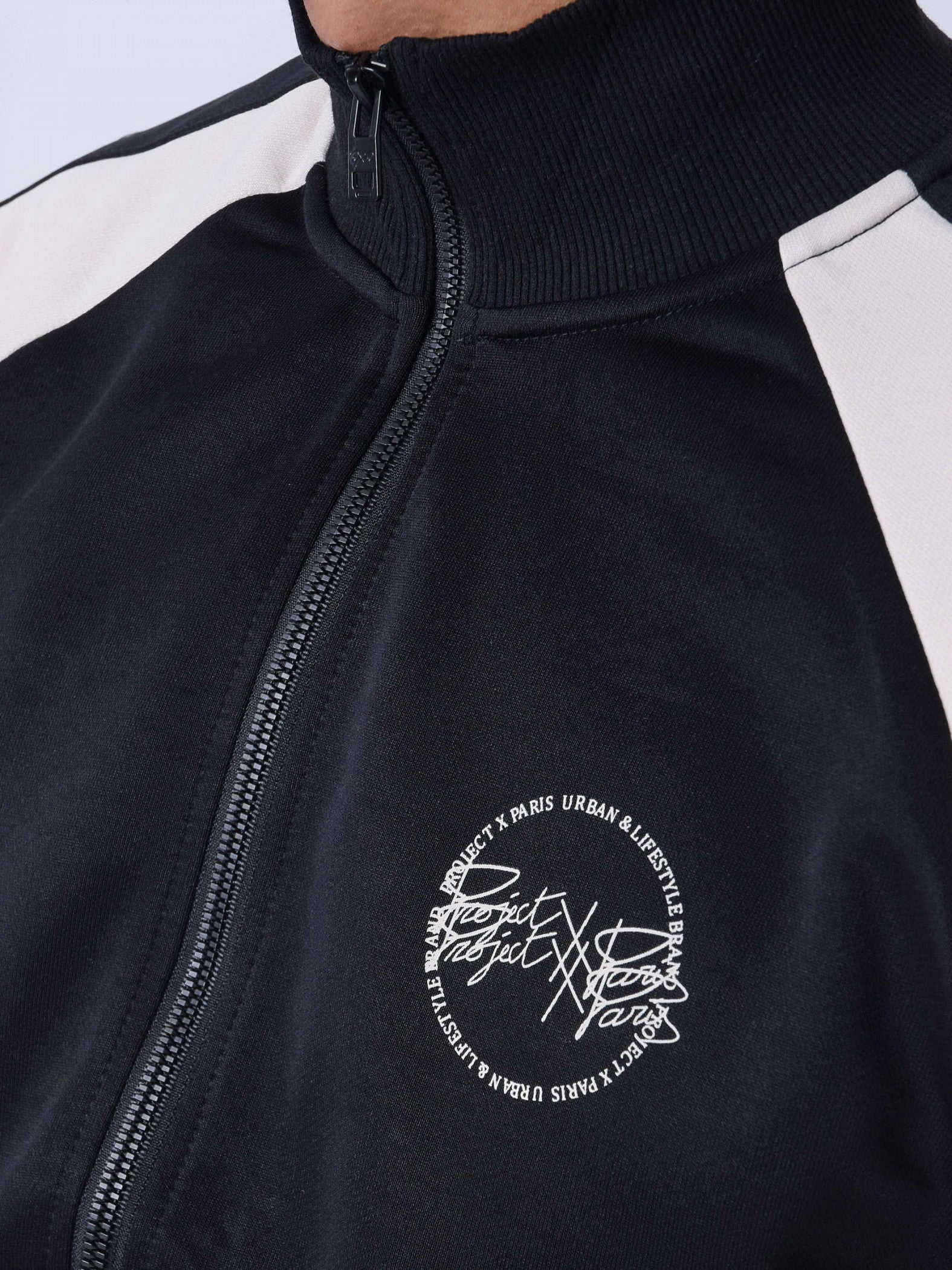 Project X Paris - Veste bicolore à bandes noir et beige - Stayin