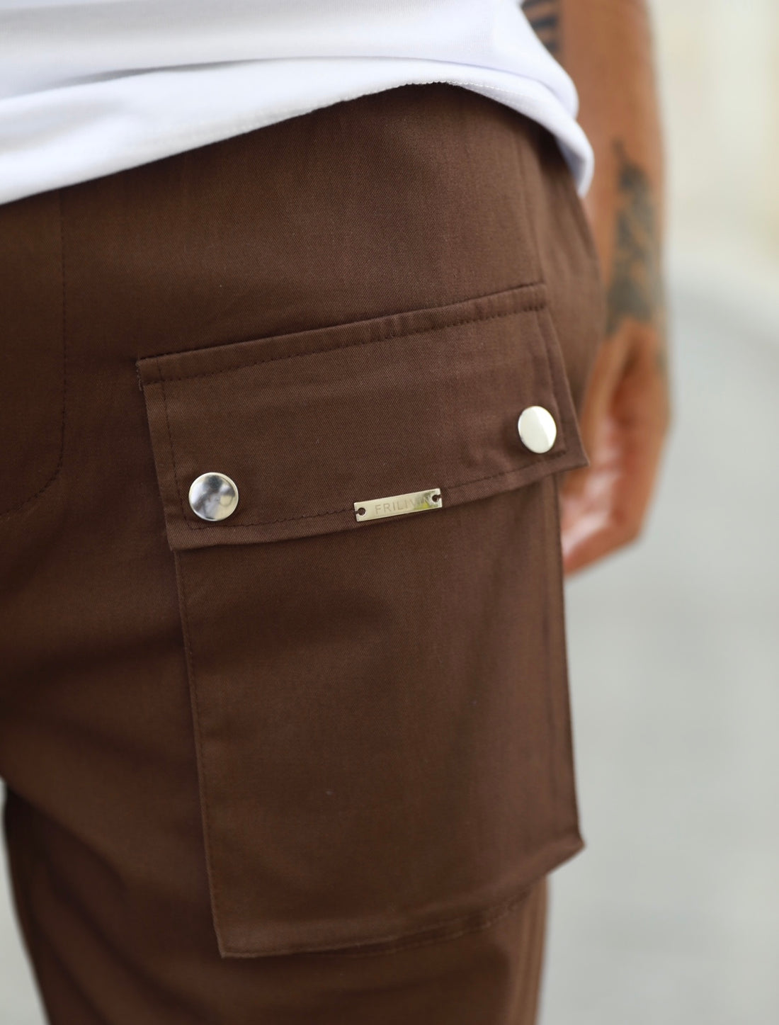 Pantalon Cargo Sydney 3 boutons Marron - Stayin
