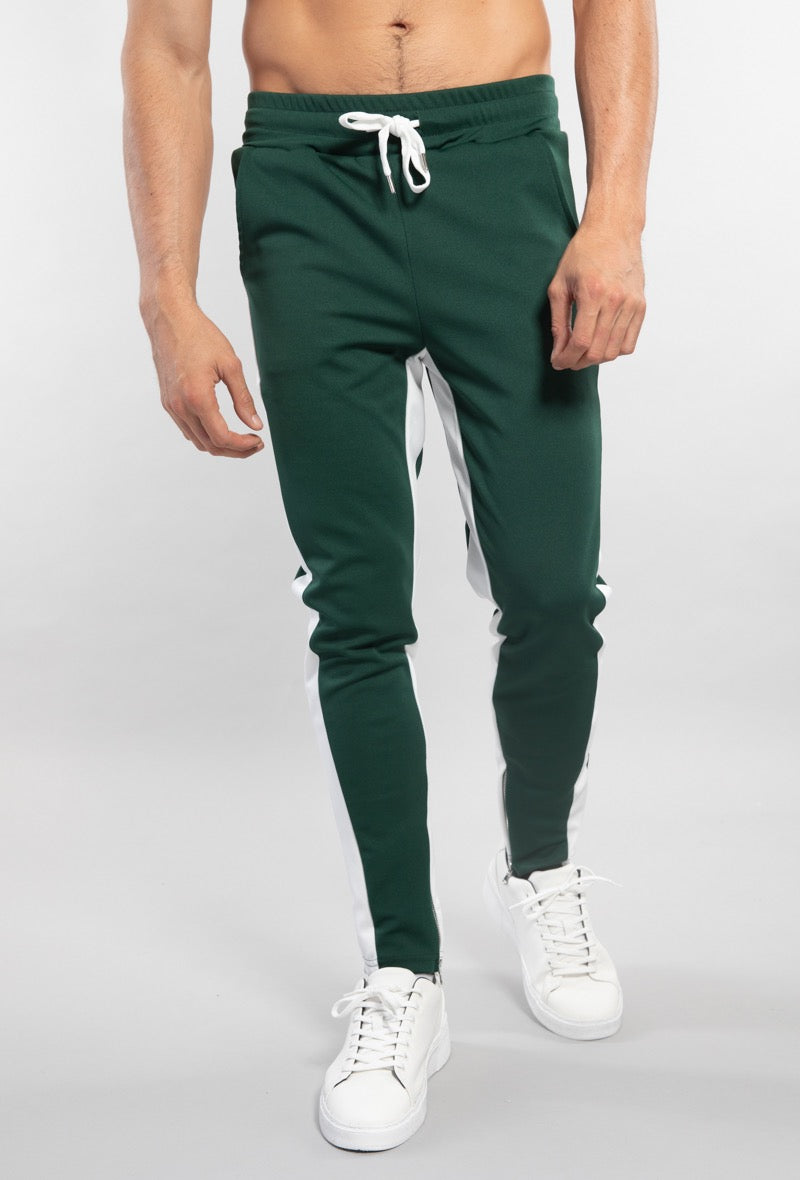 Frilivin - Pantalon vert bande blanche - Stayin