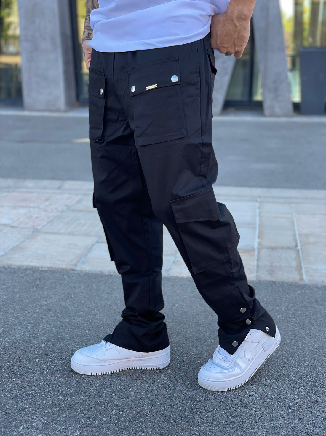 Pantalon Cargo Sydney 3 boutons noir - Stayin