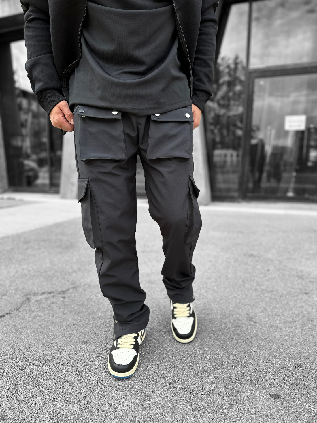 Black noir cheap pants pantalon