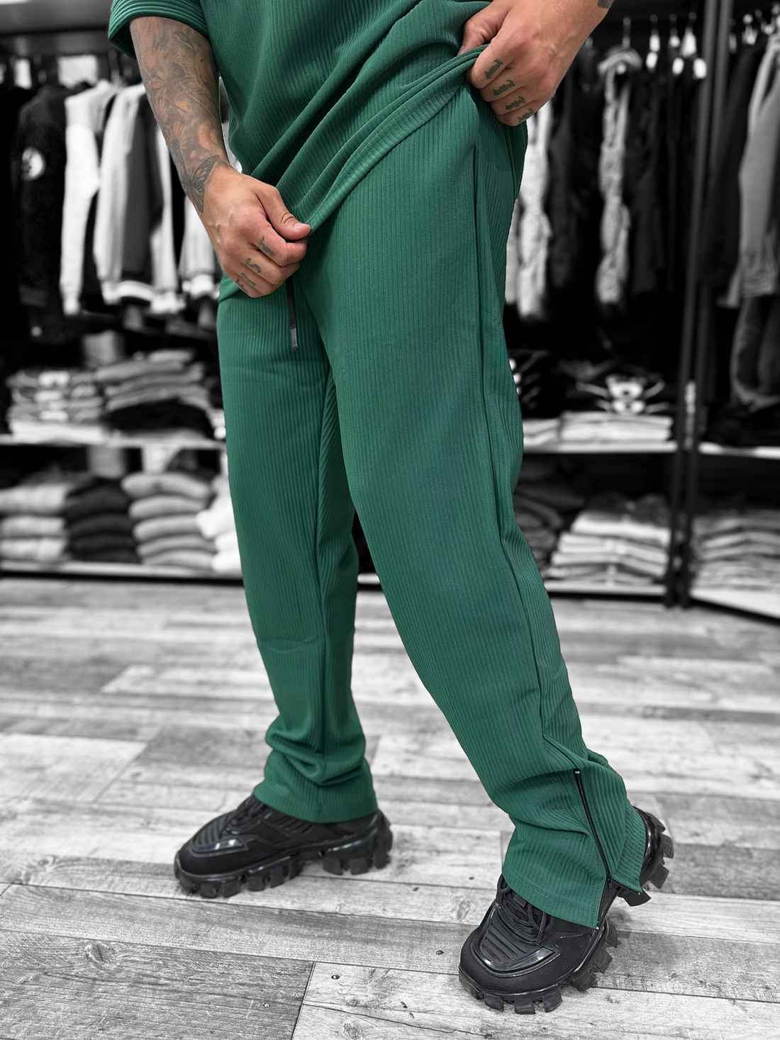 Ensemble Paolo vert polo + pantalon - Stayin