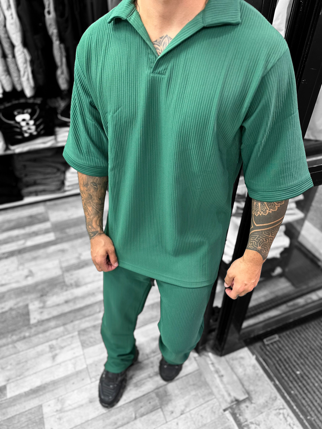 Ensemble Paolo vert polo + pantalon - Stayin