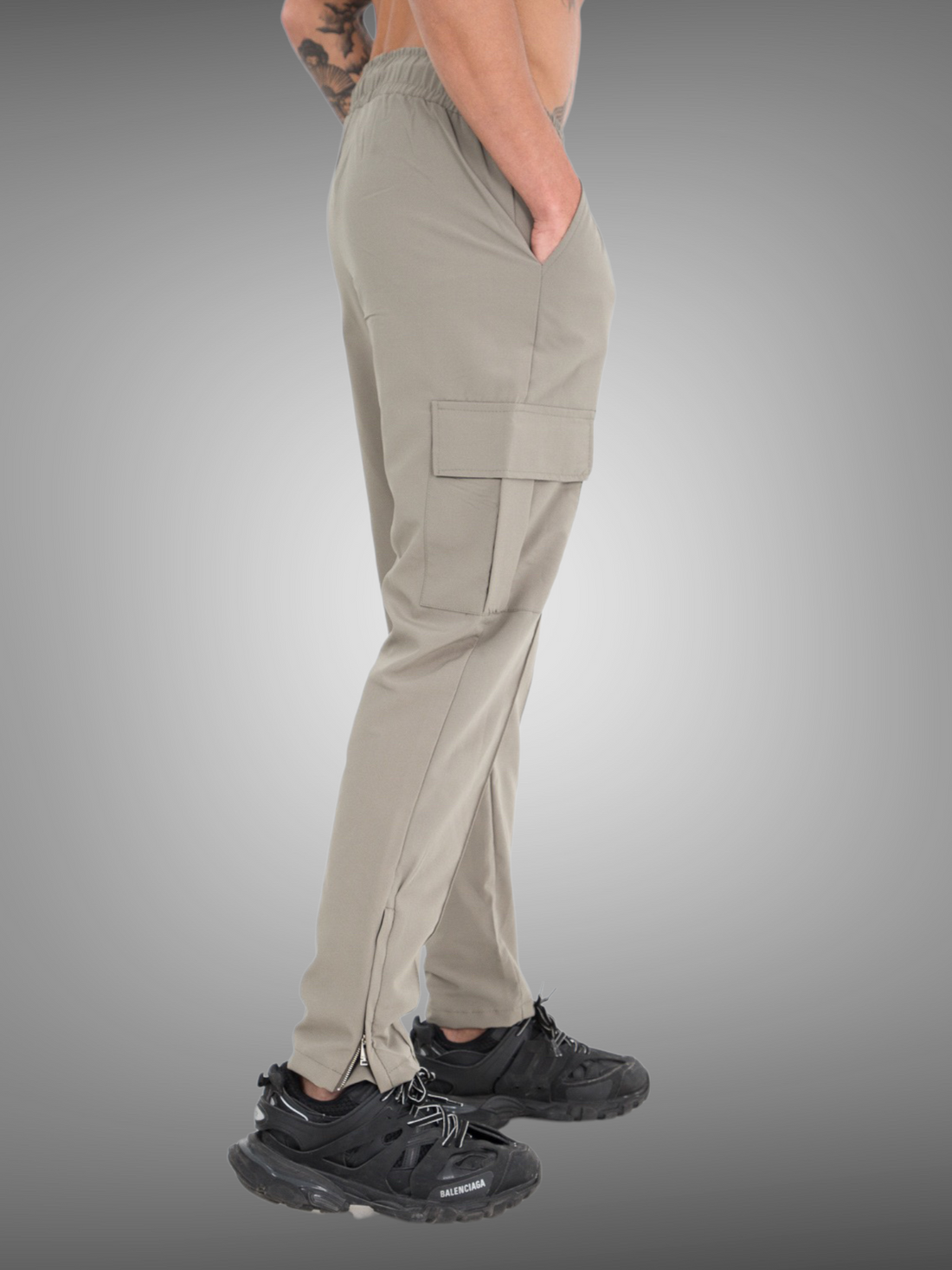 Pantalon cargo zip kaki - Stayin