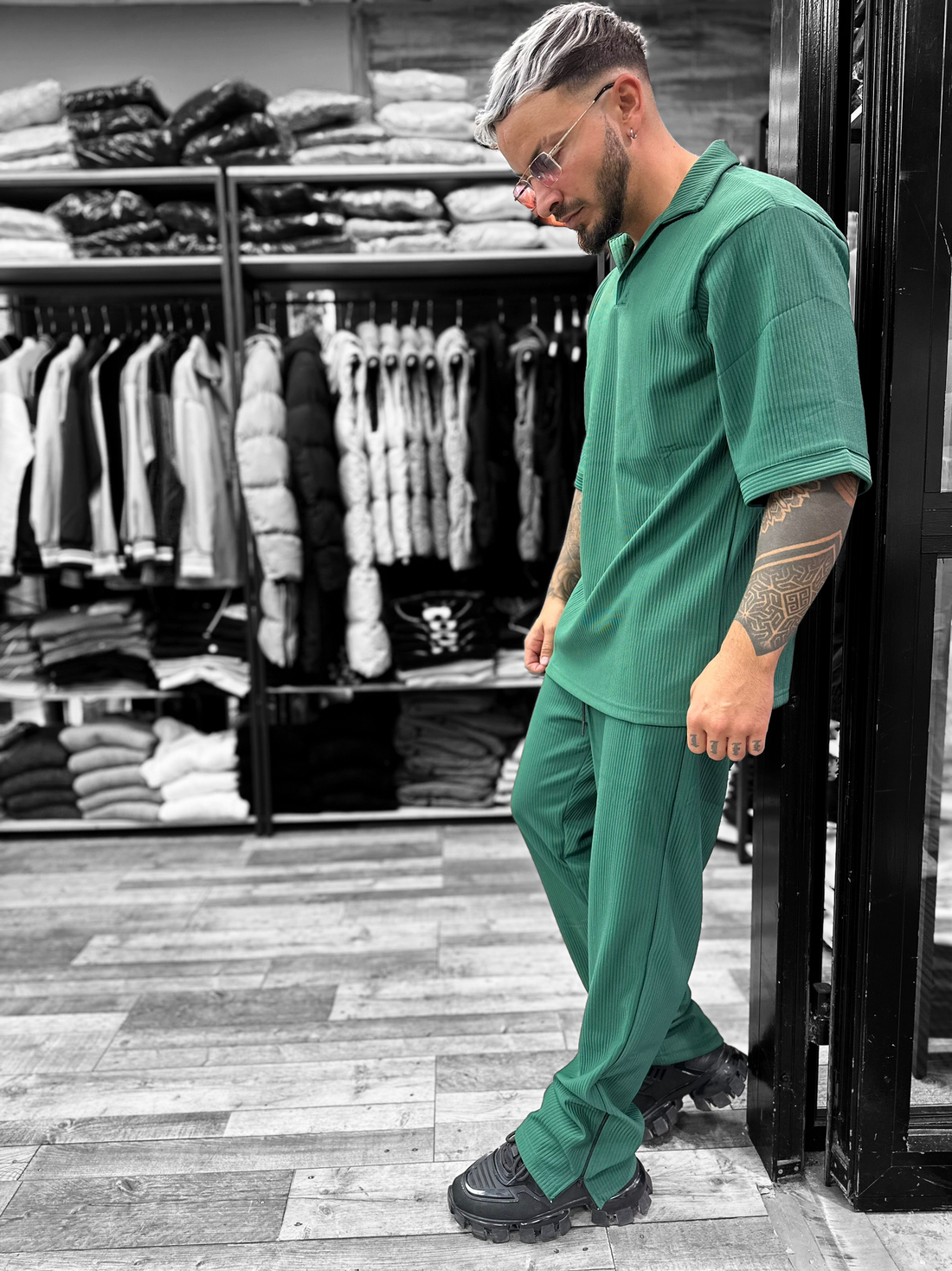 Ensemble Paolo vert polo + pantalon - Stayin