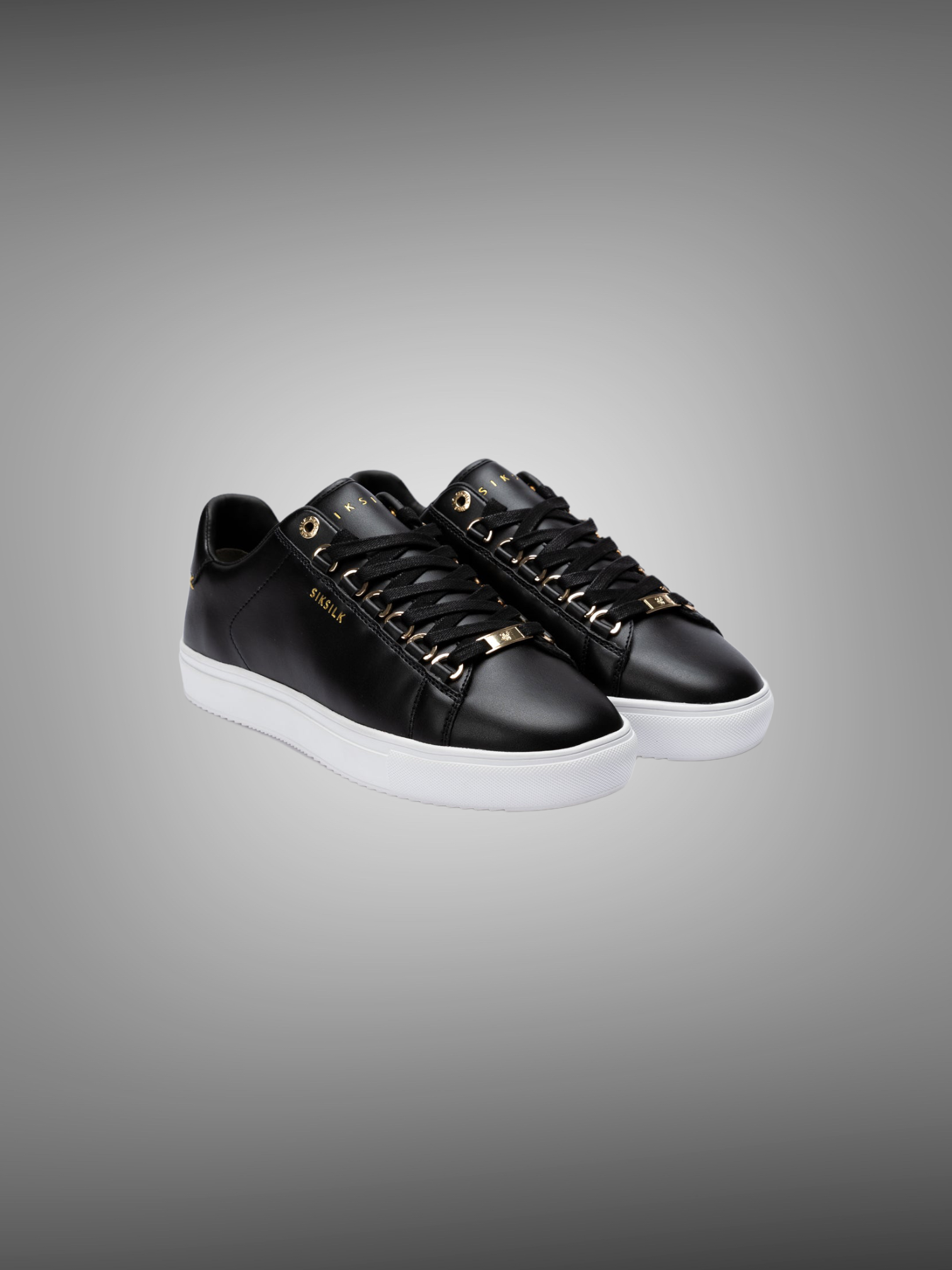 SikSilk - Black Classic Trainer With Metal D-Rings - Stayin