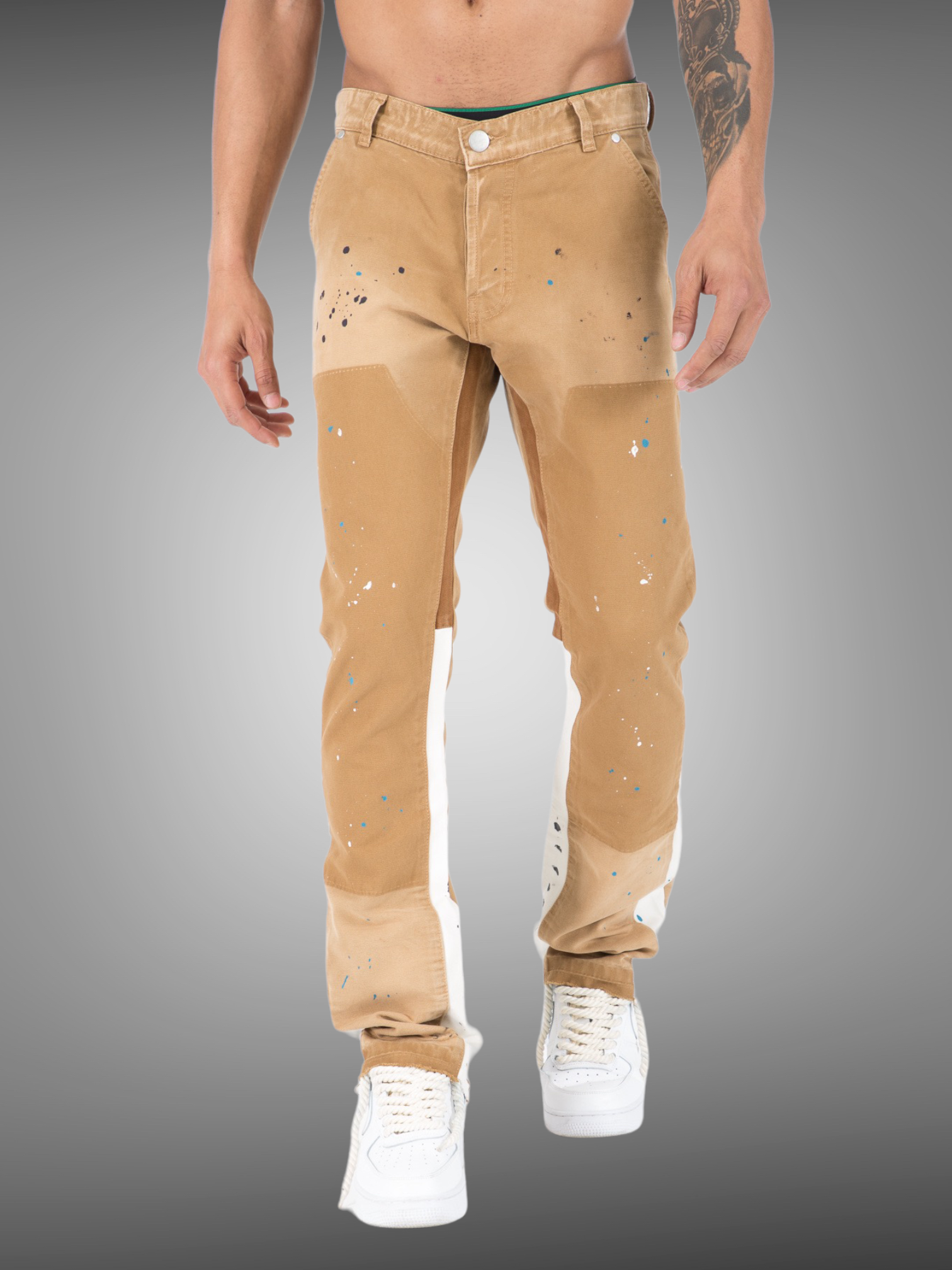 IKAO - Jean regular beige peinture - Stayin