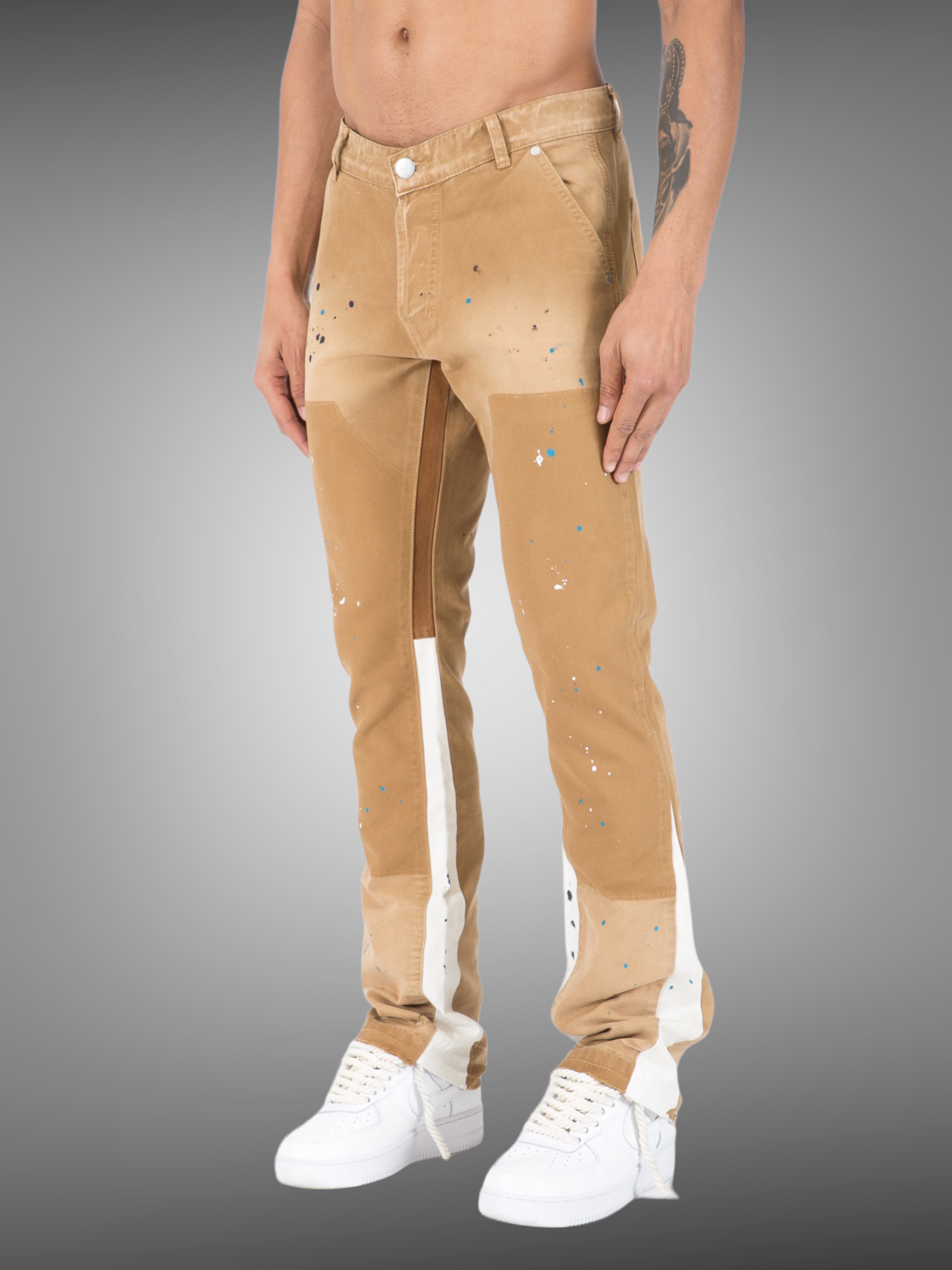 IKAO - Jean regular beige peinture - Stayin