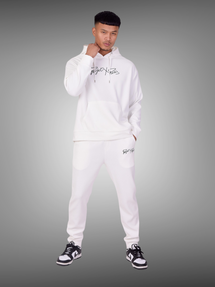 Project X Paris - Bas de jogging cotelé simple broderie blanc - Stayin