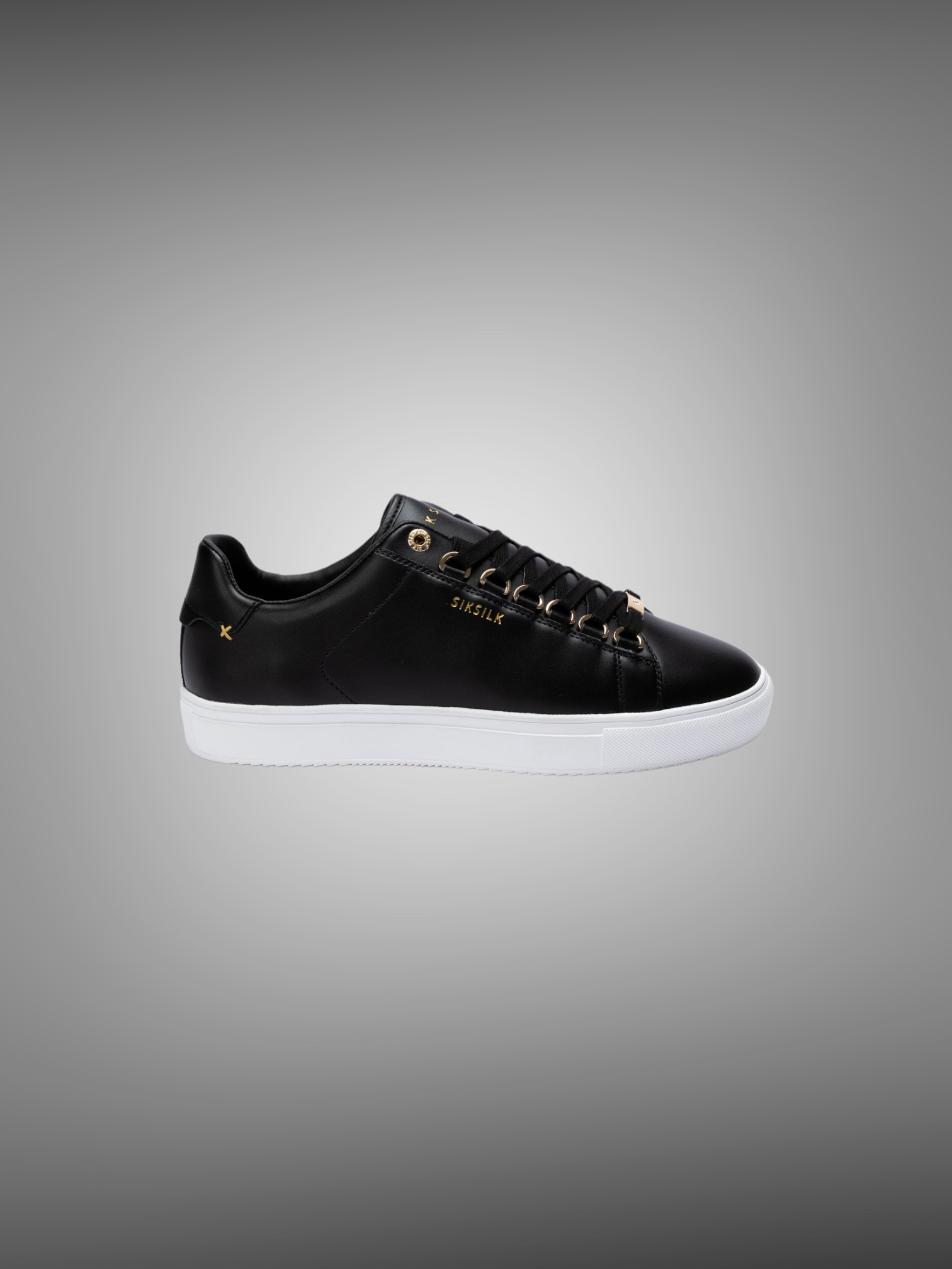 SikSilk - Black Classic Trainer With Metal D-Rings - Stayin