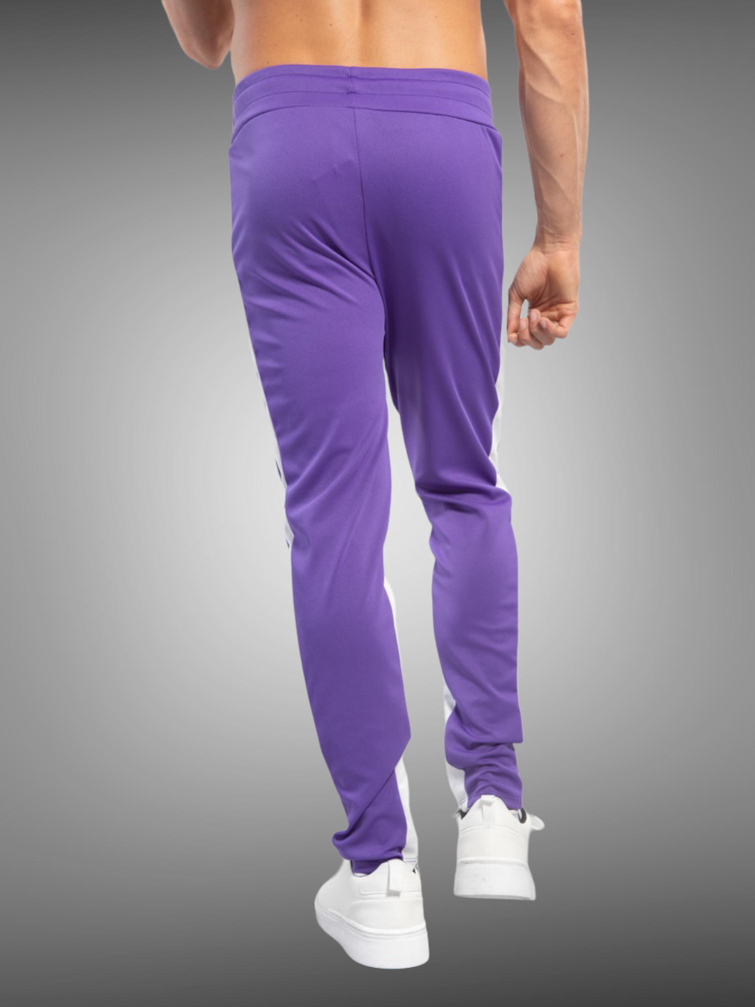 Frilivin - Pantalon violet bande blanche - Stayin