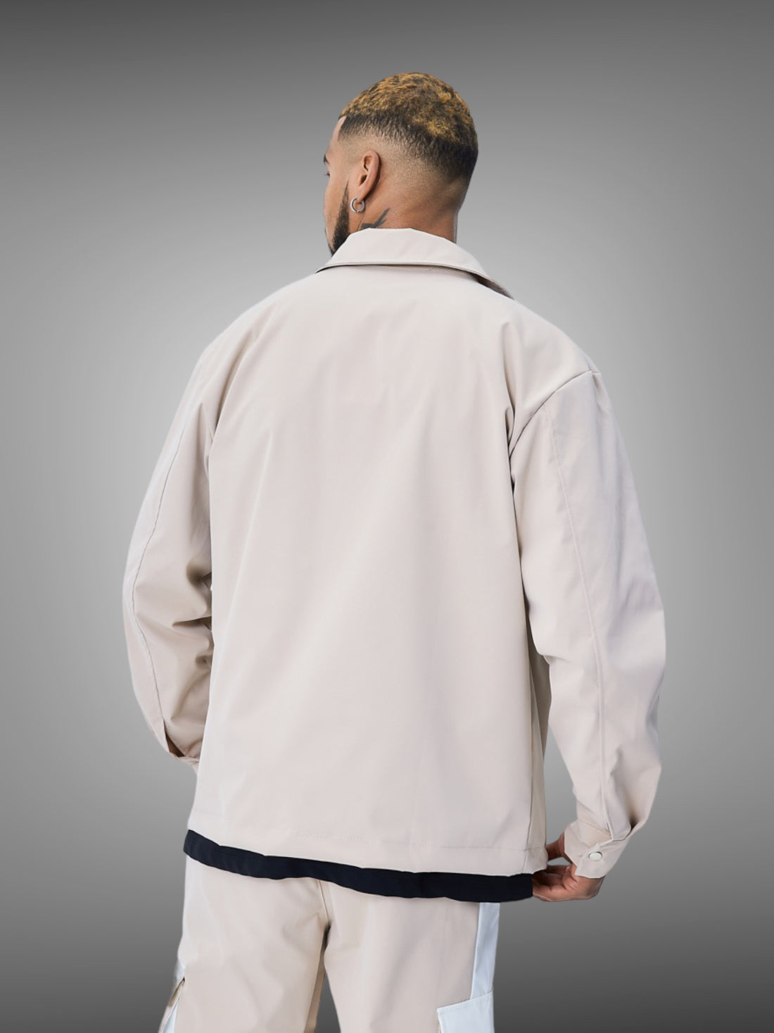 Veste cargo bicolore beige / blanc - Stayin