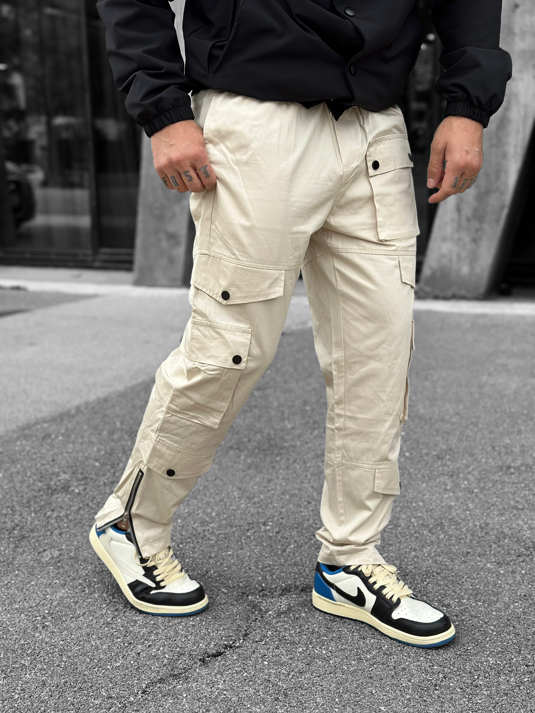 Pantalon Cargo beige zip - Stayin
