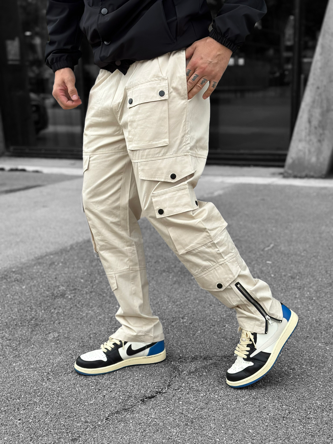 Pantalon Cargo beige zip - Stayin