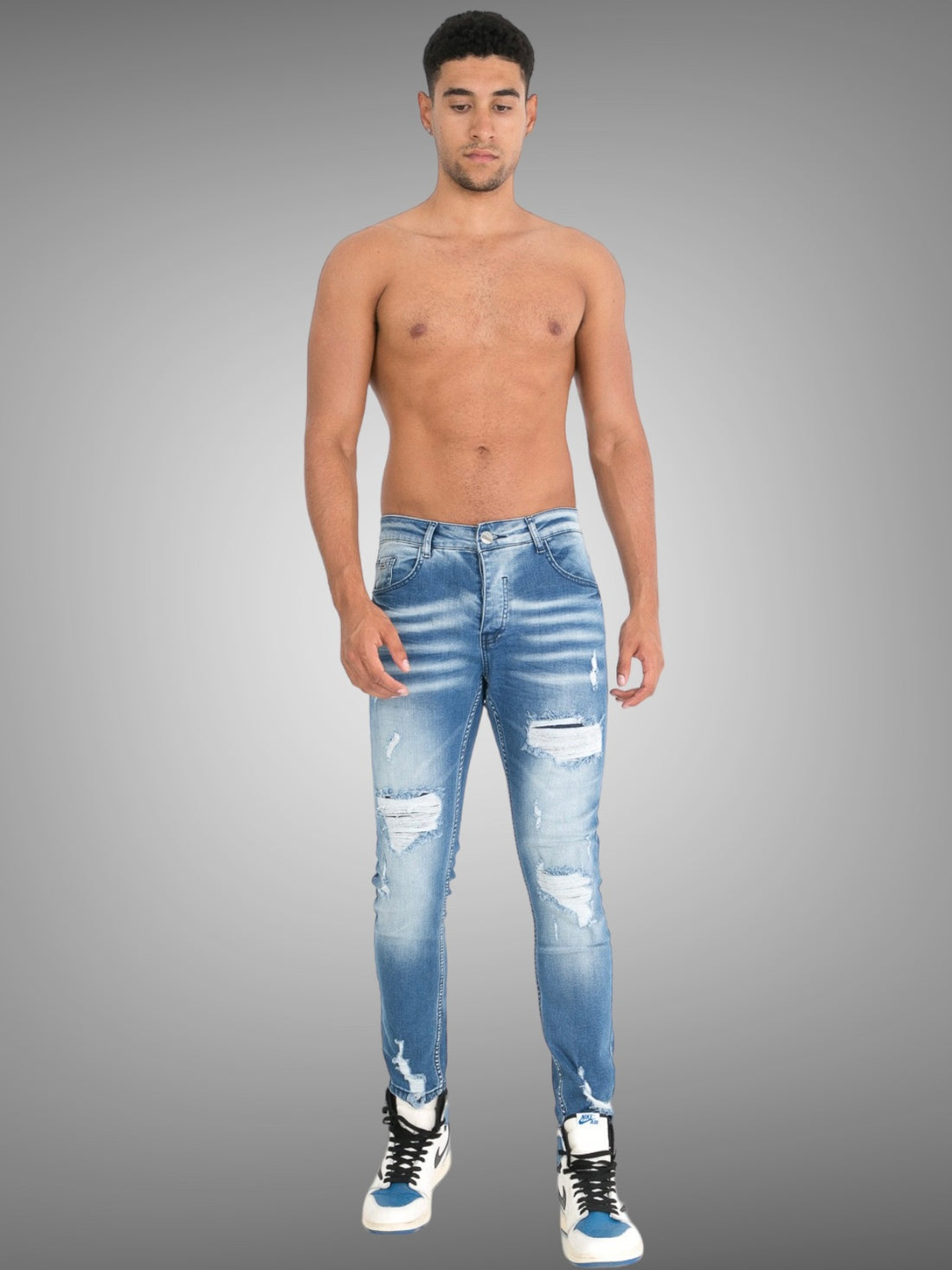 IKAO - Jean slim bleu destroy - Stayin