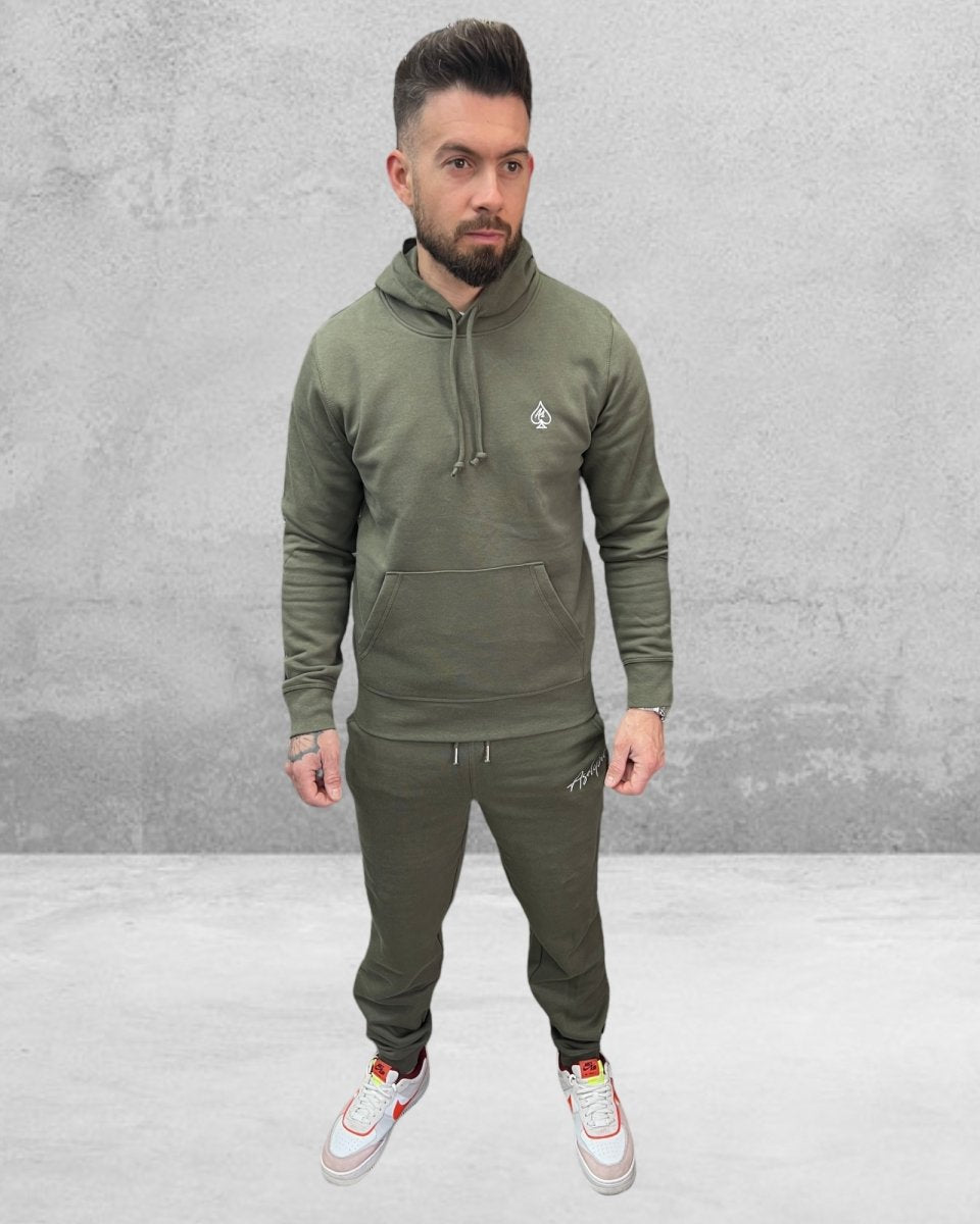 Asdepic - Sweat capuche kaki brodé "As" - Stayin