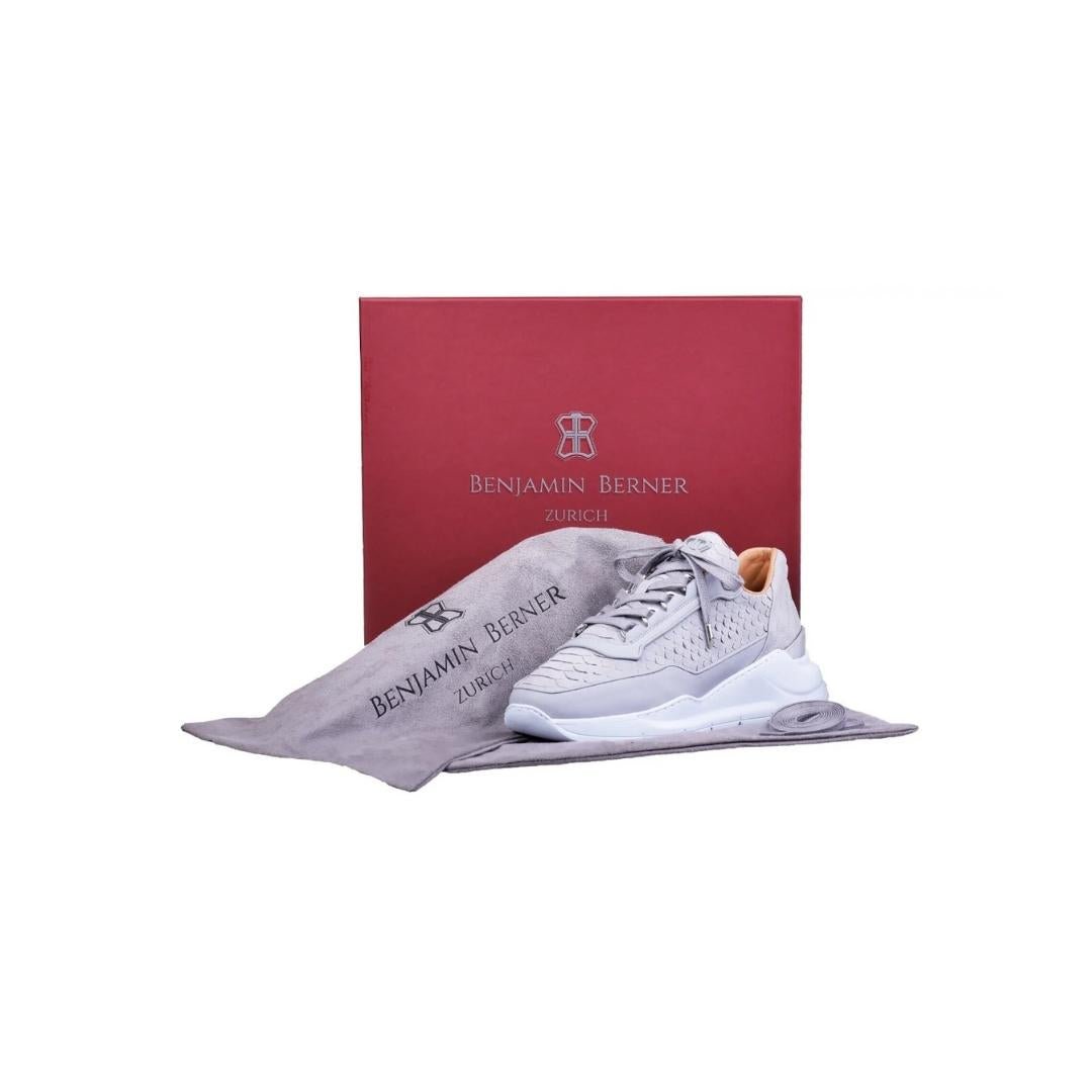 BNJ - Basket ALPHA RUNNER ICE GREY PYTHON CUT-MATT NAPPA - Stayin