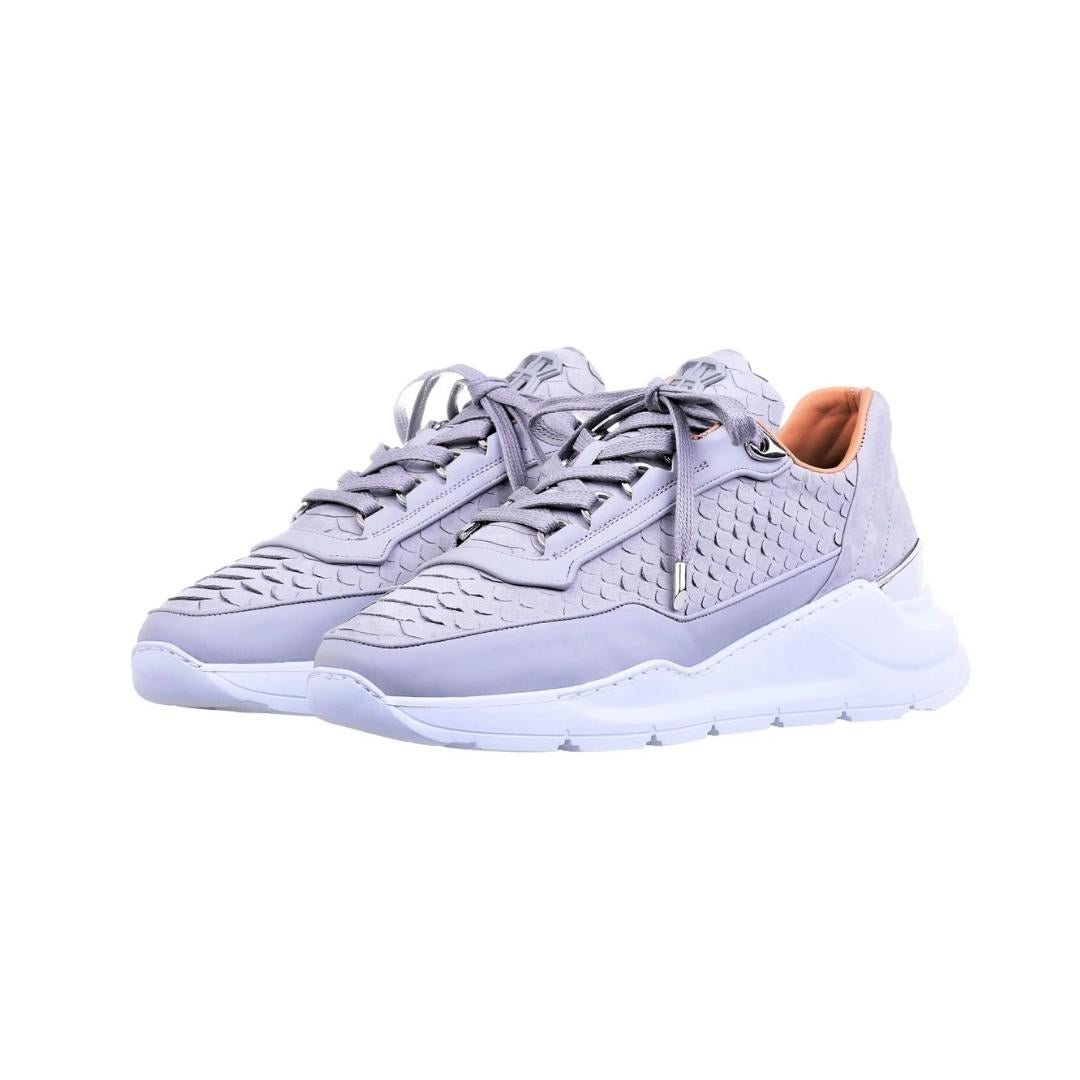BNJ - Basket ALPHA RUNNER ICE GREY PYTHON CUT-MATT NAPPA - Stayin