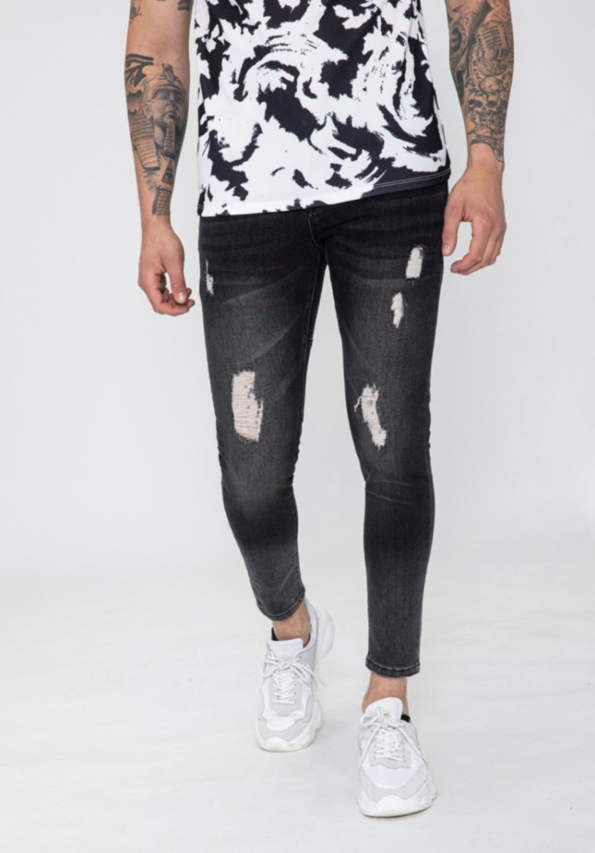 Frilivin - Jean skinny gris / noir VJ282 - Stayin