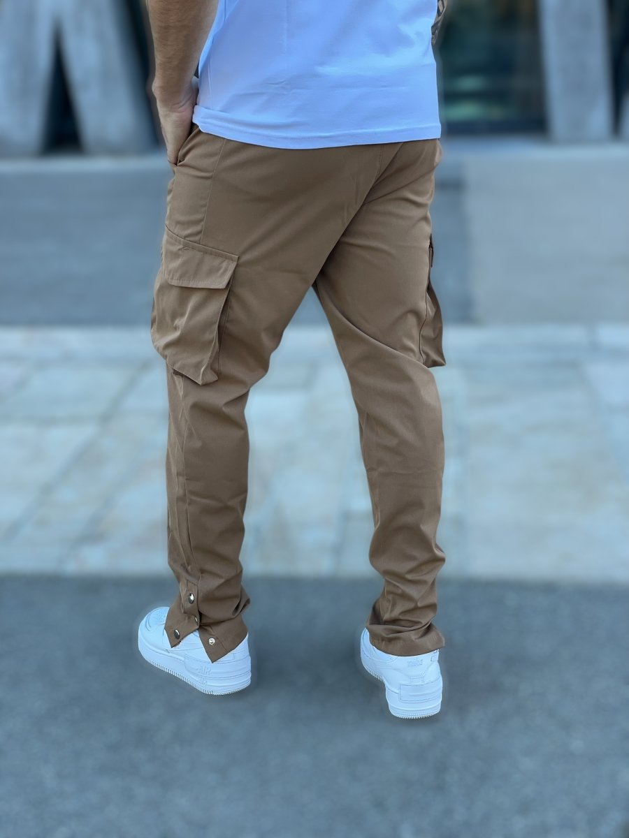 Frilivin - Pantalon Cargo 3 boutons camel #60060 - Stayin