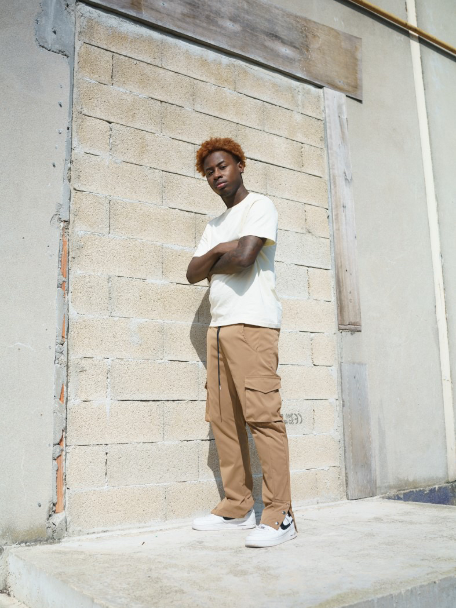 Pantalon Cargo Atlanta 3 boutons camel - Stayin