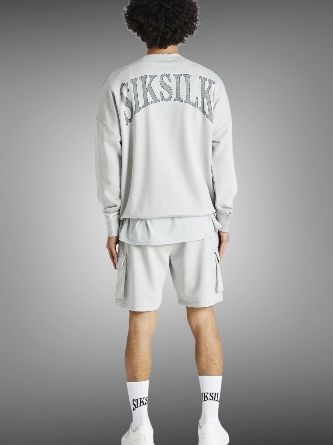 SikSilk - Grey Varsity Sweatshirt - Stayin