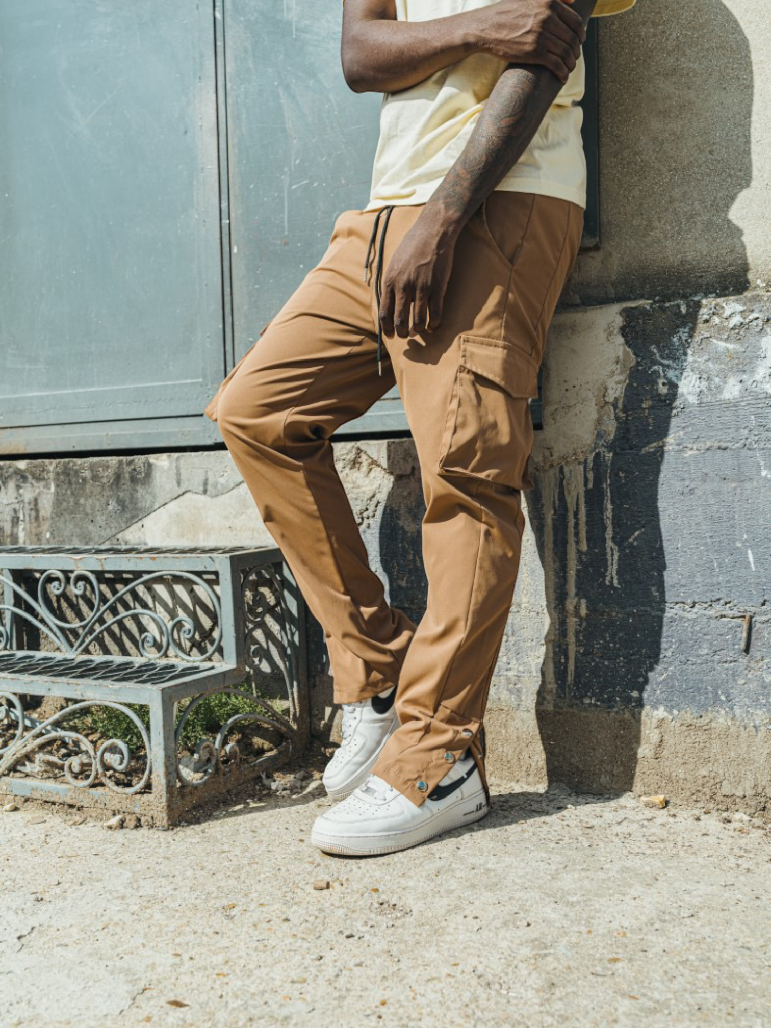 Pantalon Cargo Atlanta 3 boutons camel - Stayin