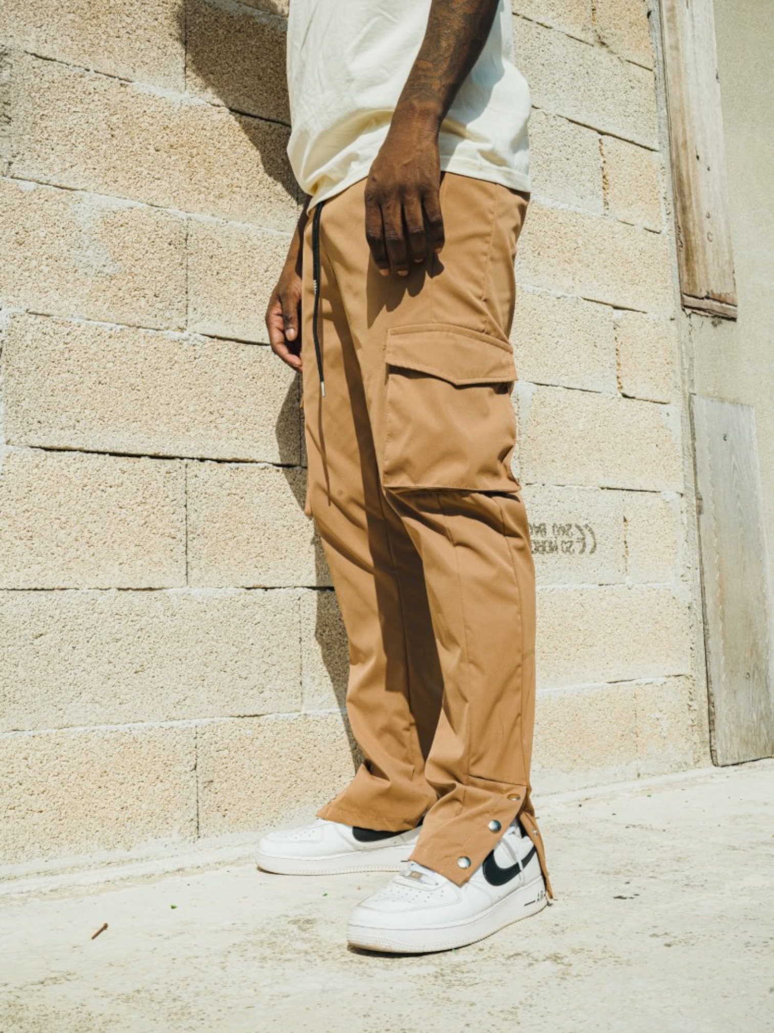 Pantalon Cargo Atlanta 3 boutons camel - Stayin